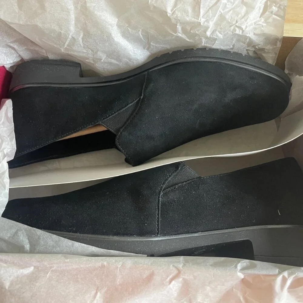 MUNRO AMERICAN KAM LOAFER Black Suede Women's Size 8 1/2 W Brand NEW in box - Picture 3 of 6